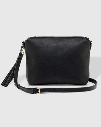 Louenhide | Kasey Stripe Crossbody Bag - Black